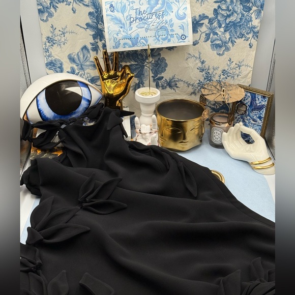 🆕 CULT GAIA 🧿 NWOT Elliana Calla Lily Floral Appliqué Mini, Black - Sz 10 - Picture 13 of 16